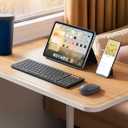 MEETION Foldable Keyboard and Mouse, Folding Portable Wireless Keyboard Mouse, Full Size Rechargeable 2.4G+Dual Bluetooth Keyboards Combo for Business Travel, for Windows/Mac/iOS/Andriod, iPad/Laptop