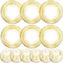 12 Pack Inflatable Pool Floats Set Include Swim Rings and Inflatable Beach Balls for Summer Party, 31 Inch & 16 Inch