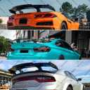 Universal Rear GT Spoiler, MP Style Wing Compatible with Mazda Miata Chevy Corvette Camaro Nissan Lexus Toyota Honda Ford Mustang Scion BMW Ben Infiniti Kia Dodge (Carbon Fiber Pattern)