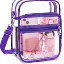 Blvornl Clear Crossbody Bag with Adjustable Shoulder Strap, Stadium Approved PVC Purse Bag, Messenger Bag