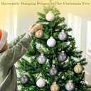 Soaoo 12 Pcs 2.4 Inch Neutral Glass Christmas Ball Ornament Metallic Textured Christmas Tree Decoration Beaded Glass Ball Ornaments Xmas Hanging Decor for Home Fireplace Mantel Wall Party Decor