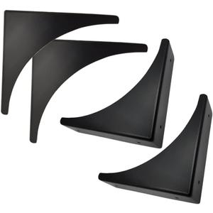 4 Pcs Black Metal Corner Protector Box Edge Safety Guard Cabinet Furniture Corner Metal Bumpers