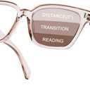 Progressive Multifocal Reading Glasses for Women Men, Anti Glare Blue Light Blocking Multifocus Computer Glasses