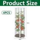 4 Pcs Garden Bird Netting Cover for Round Tomato Cage, 59" x 18" Tomato Trellis Insect Barrier Protection Mesh, Plant Cage Garden Net Cover with Zipper for Vertical Climbing Plants Vegetables Fruits