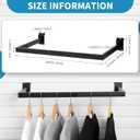 Slatwall U-Shaped Rectangular Tubing Hangrail - 24"x12", Slatwall Accessories and Hangers for Retail Display and Home Garment Storage (4)