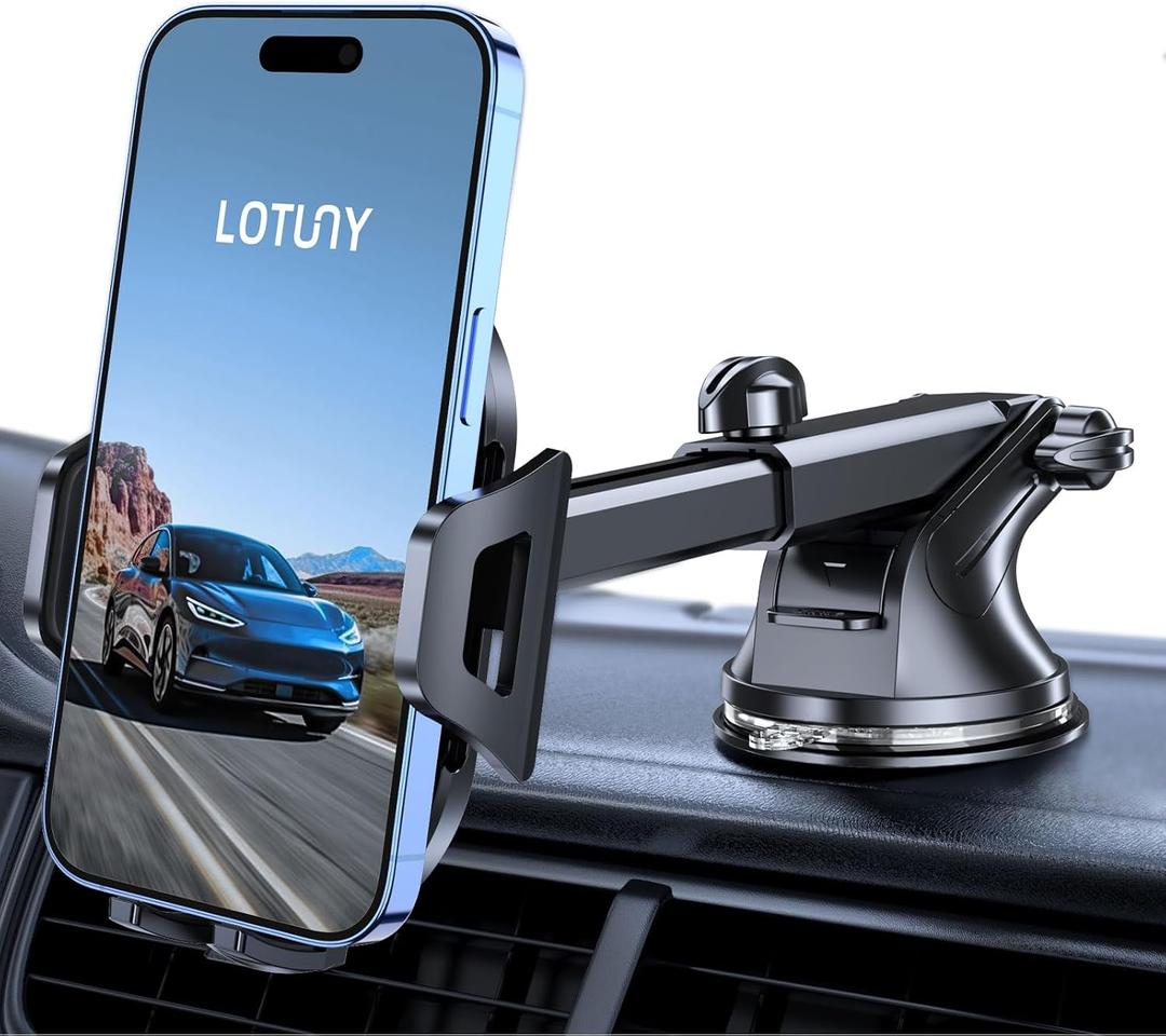 Phone Holders for Your Car Upgraded Car Phone Holder Mount Hands Free Universal Automobile Cradle for Dashboard Windshield, Compatible with iPhone Samsung Google and All Phones