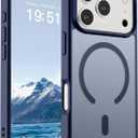 SUPFINE Magnetic for iPhone 17 Pro Case (Compatible with MagSafe)(Military Grade Drop Protection) Translucent Matte Shockproof with Anti-Fingerprint Phone Cover,Navy Blue