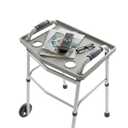 Walker Tray Table with 2 Cup Holders - Universal Trays for Standard Folding Walkers - Home Mobility Accessories by Bluestone (Gray)