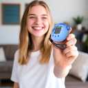 2 x ANKHOH Case for Tamagotchi Paradise, Soft Silicone Protective Cover & Skin with Detachable Lanyard for Virtual Electronic Pet , Anti-Scratch Holder for Travel and Everyday Carry, Blue