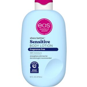 eos Shea Better Sensitive Skin Body Lotion - Fragrance-Free, 48-Hour Moisture Eczema Cream & Dry Skin Relief, Vegan, 16 fl oz 