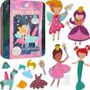 Hapinest Magnetic Dress-Up Dolls for Girls Pretend Play Set, A Fairytale Fantasy Dress Up Toy and Game for Ages 4, 5, 6, and 7 Years Old