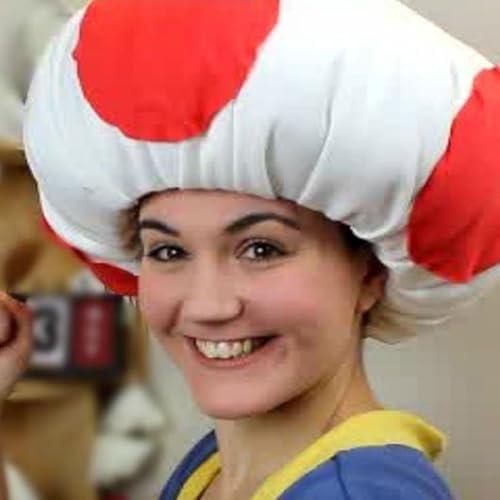 Avafierce Anime Mushrooms Hats Bros Caps Cute Red and Green Hats Halloween Coplay Hat for Adults (Red White), Big, 4 Pcs