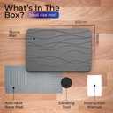 Stone Bath Mat  XL Non-Slip Diatomite Earth Mat for Bathroom or Kitchen  Quick-Drying, Super Absorbent, Eco-Friendly, and Easy to Clean
