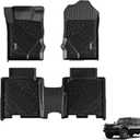 3W Floor Mats Fit for 2021-2024 Ford Bronco 4-Door, All Weather TPE Custom Fit Bronco Floor Liners Car Accessories (Not Fit Sport & Vinyl Floor)
