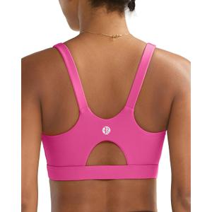 RUNNING GIRL Sports Bra for Women High Support, Molded Cup High Impact Sports Bras for Women with Sewn in Pads (XXL)