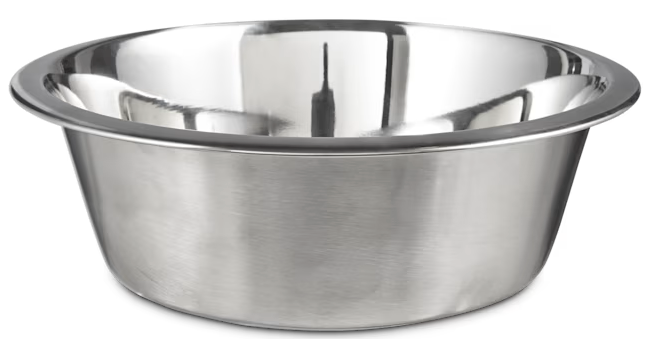 Stainless Steel Dog Bowl Easy to Clean Pet Feeder Stand Replacement Bowl ~ 8.8" Wide, 2.75" Height