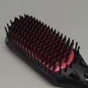 Enhanced Ceramic Hair Straightener Brush by MiroPure, 2-in-1 Ionic Straightening Brush with Anti-Scald Feature, Auto Temperature Lock & Auto-Off Function (Black)