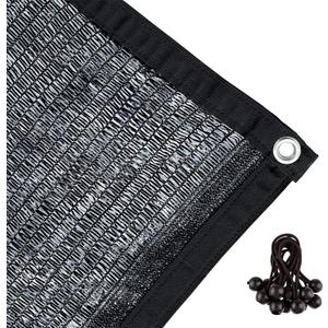 Agfabric 50% Sunblock 10 X 16 Shade Cloth with Grommets for Garden Patio, Black
