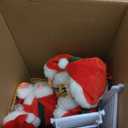 Leitee 3 Pcs Electric Santa Claus Decoration - Rope Ladder Parachute Somersault Musical Santa Climbing Ladder Plush Doll Figurine Christmas Tree Hanging Ornaments Xmas Gift