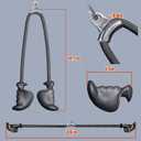 Tricep Rope 27 & 36 inches 2 Colors Fitness Attachment Cable Machine Pulldown Heavy Duty Coated Nylon Rope with Solid Rubber Ends