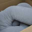 Momcozy Pregnancy Pillows for Sleeping, U Shaped Full Body Maternity Pillow with Removable Cover - Support for Back, Legs, Belly, HIPS for Pregnant Women, 57 Inch Pregnancy Pillow for Women, Grey