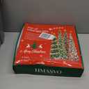 HMASYO 5 FT Pop Up Christmas Tree with Timer Lights, White Christmas Tinsel Tree, Collapsible Artificial Pencil Christmas Tree for Indoor Home Apartment Porch Holiday Party Decorations