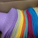 100 Pcs DIY Straw Hats Bulk, for Art Craft Party Supplies, Colorful, Adult