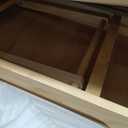 Adjustable Dog Ramp for Bed - 39" Long Foldable Wooden Ramp for Dogs to Get on Bed, Couch, or Car with 13.4" Wide Walking Space (Natural Wood with Gray Carpet)