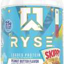 RYSE Loaded Protein Powder - Skippy Peanut Butter - 25g Whey Protein Isolate & Concentrate with Prebiotic Fiber & MCTs - Low Carb, Low Sugar, Digestive-Friendly - 54 Servings / 4 lb Tub, EXP: 03/2028