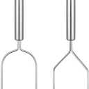 2PCS Mashed Potato Masher - Stainless Steel Potato Smasher, Masher Kitchen Tools & Utensils for Avocado, Bean, Salad, Vegetables, Fruit, Food, Meat Smasher Tool for Ground Beef