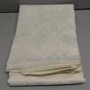 SASTYBALE Rectangle Tablecloth - 60 x 102 Inch Beige Cream Damask Table Cloth Jacquard Design Spill Proof Wrinkle Resistant Waterproof Soft Polyester Oblong Table Cover for Kitchen Parties(Ivory)