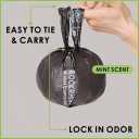 Ultra Thick RockRhino Dog Poop Bags - ECO Heavy Duty, Multi-Layer Bottom, 0% Plastic, 100% Home Compostable, Mint-Scented, Easy Open Tie Handles, Glove-Like Fit - 216 Bags
