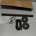 Cast Iron Wall Mounted Clothes Rack, T Shaped Industrial Pipe Clothing Bar for Hanging Clothes, Garment Racks for Closet Organizers, Heavy Duty Hanger Pole Closet Rod 21 Inch (Black, 2 Pack)