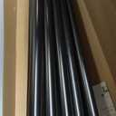 KAMANINA Double Curtain Rod for Windows 140 to 195 Inches (12-16 Feet), 1 Inch Heavy Duty Black Curtain Pole, Adjustable Double Rods with End Caps