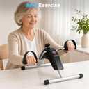 an Pedal Exerciser, Under Desk Bike for Adults, Mini Exercise Bike | Adjustable Resistance Foot Peddler for Sitting Desk, Under Desk Bike with LCD Monitor for Home Office