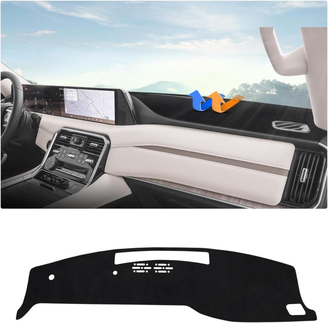 Autorder Dashboard Cover Mat for Nissan Armada 2025 2026 Accessories Dash Cover Upgrade Flannel Dash Mat Sunshade Glare UV Rays Protector(Only fit for 14.3-inch Touchscreen)