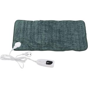 Soft Plush Back Electric Heating Pad with 6 Levels Rapid Heat, 60x30cm, Ideal for Home, Office, Travel & Business Trip (US Plug 110V)