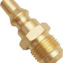 MENSI 3/8" Male Flare X 1/4" Quick Connect Plug for Female Flare Propane Extension Hose Hook RV Gas Supply