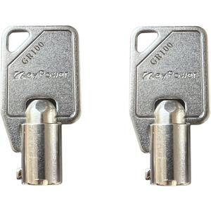 KeyPower Keys (2) GR100 Tubular Key for Greenwald Commercial Washer Door/Service Panel/Coin Washing Machine, Compatible with Maytag Whirlpoo HPC Speed Queen ESD Lock Money Box Lock Key