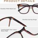 Oversized Square Blue Light Blocking Glasses for Women Men, Anti-Fatigue Computer Monitor Glasses Reduce Eye Strain