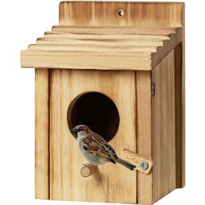 Small Bird House for Hummingbirds,Bird Houses for Outside,Humming Bird Houses for Outside,Outdoor Bird Box,Birdhouse,Bluebird House,Wooden Birdhouse with perches (3.9"D x 4.1"W x 5.7"H)