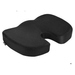 Amazon Basics Comfortable Seat Cushion for Office Chairs, Enhanced Memory Foam, Black