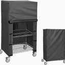 Waterproof Wire Rack & Shelving Cover  Heavy Duty Storage Shelf Dust Cover, Fits 36" W x 14" D x 54" H, Nylon Buckles & Hook-and-Loop Closure (Black, No Shelves)