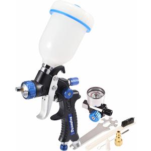 Dynastus Touch Up Composite HVLP Air Spray Gun Detail Paint Sprayer Spot Repair, with Filtering and Air Regulator Kits (4.2 oz)