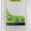 Surebonder Acrylic High-Strength Full Size 10" Tough Hot Glue Sticks for Superior Bonding to Hard-to-Bond Surfaces, 8 Pack, White