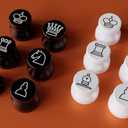 Extra Chess Pieces for VENTUREBOARD Chess Set Board Game - Folding Board, Best Portable Travel Chess Board Sets Game Pieces - Beginner Chess Set - Black/Grey