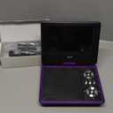 YOTON 9.5" Portable DVD Player for Kids and Car, 7.5" Swivel HD Screen with 6 Hours Built-in Battery, Car DVD Player with Dual Speakers, Remote Control, Support Sync TV, Region Free USB/SD/AV - Purple