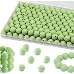 15mm Silicone Beads Kit for Keychain, Bracelet & Necklace Making, Focal Beads for Pens 