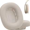 Laselan Upgraded Silicone Ear Cushions for AirPods Max Headphones 2024, Mesh Fabric Covered Ear Pads with Silicone & Memory Foam and Magnet (Starlight)