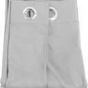 Blackout Curtains with Eyelets, Punch, Thermal Insulated, Room Darkening Curtains for Bedroom and Living Room (132x213cm / 52.0x83.9in) (Light Gray)